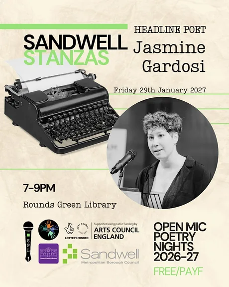 Sandwell Stanzas Open Mic with Jasmine Gardosi