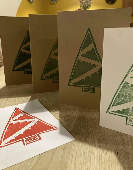 Christmas Lino Printing at Spirals