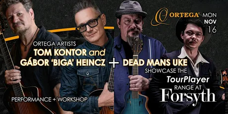 Ortega Guitars Artists Dead Mans Uke, Tom Kontor & Gábor 'Biga' Heincz