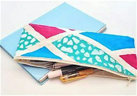 Pencil cases: Design a pencil case or make up bag to take away