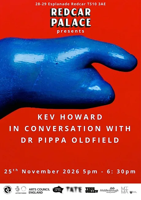 Kev Howard in conversation with Dr Pippa Oldfield at Redcar Palace