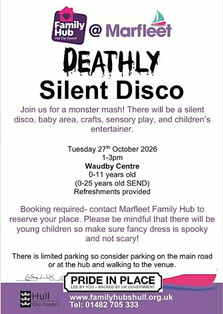 Deathly Silent Disco Halloween Event (0-11 years) - Book via 01482705333
