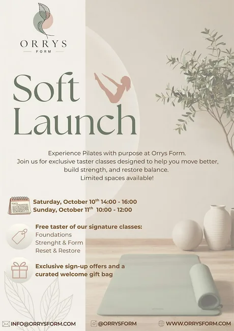 Orrys Form Pilates Soft Launch | Free Taster Classes