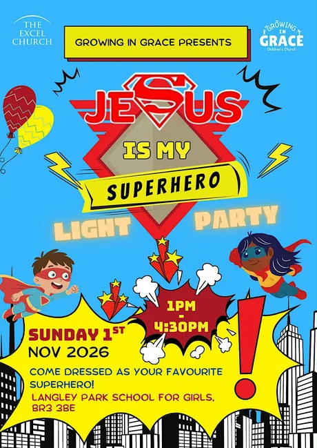 Jesus Is My Superhero - Light Party