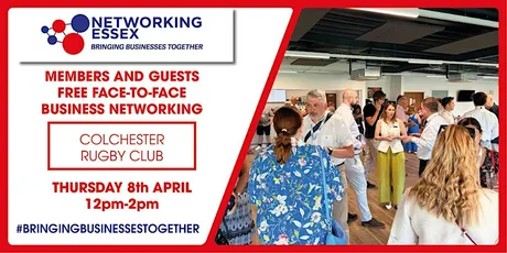 (FREE) Networking Essex Colchester Thursday 8th April 12pm-2pm