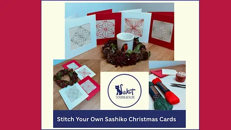Stitch Your Own Sashiko Christmas Cards - day class
