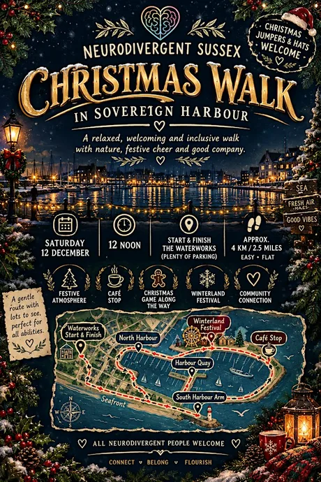 Neurodivergent Sussex Christmas Walk: Sovereign Harbour & Winterland