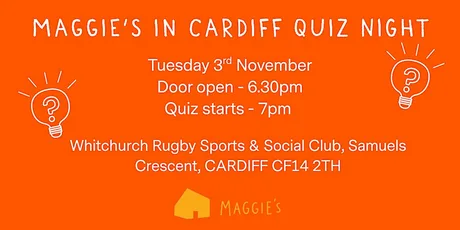 Maggie's Cardiff Quiz Night 2026