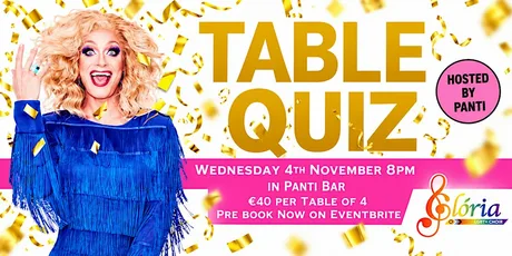 Gloria LGBT+ Choir Fundraising Table Quiz