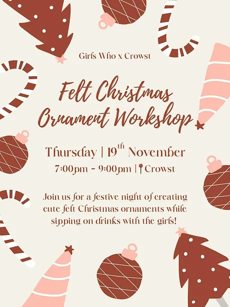 Felt Christmas Ornament Workshop