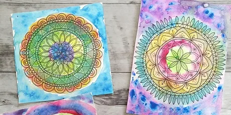 Mini messy mandalas art workshop