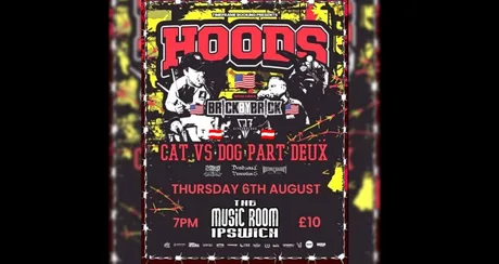 HOODS (USA) + BRICK BY BRICK (USA) + GIVE'EM BLOOD (AUS) - LIVE AT THE MUSIC ROOM - IPSWICH