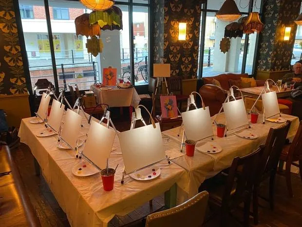 Painting party at The Moorings with The Paint Club