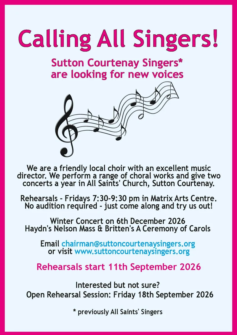 Choir Rehearsals – Sutton Courtenay