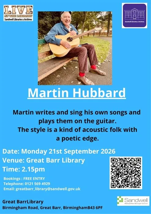Live Music - Martin Hubbard at Great Barr Library