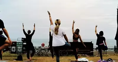 Outdoor Yoga Class at Brighton's Sea front
