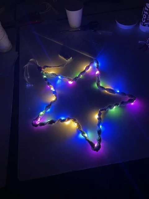 Light Up Macramé Star