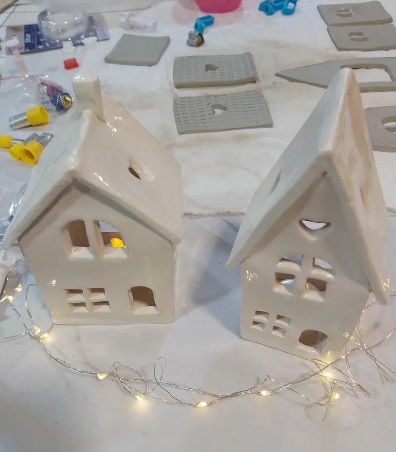 Ceramic Christmas Tea Light House