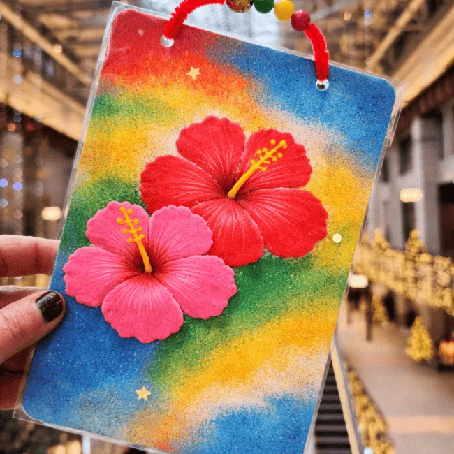 Kids Craft Workshop: Hibiscus Sand Art Picture