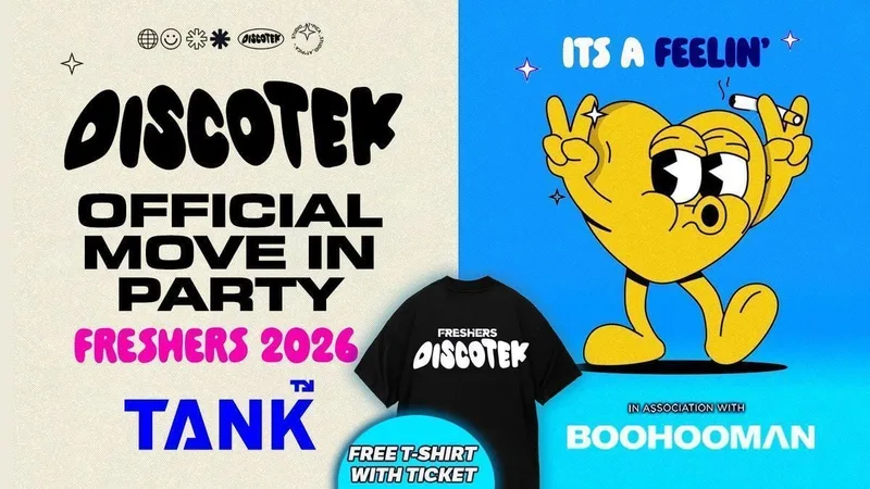 SHEFFIELD FRESHERS DISCOTEK 2026 ⚡️ Official Student Partners with BoohooMAN 👕 Free T-Shirt with Every Ticket - Sold Out 15 Years Running!
