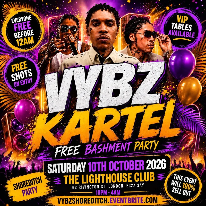 VYBZ Kartel - Free Bashment Party - Everyone Free Before 12AM