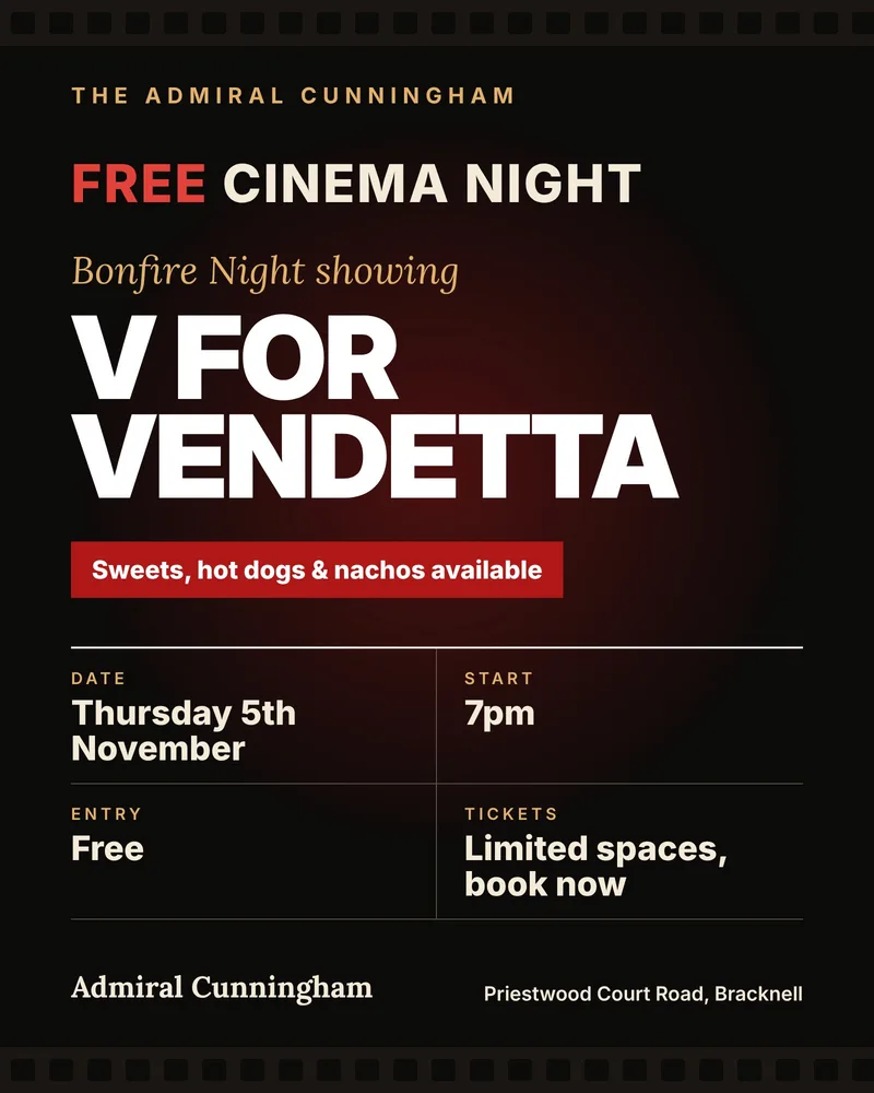 The Admiral Cunningham: Free Cinema Night - V for Vendetta
