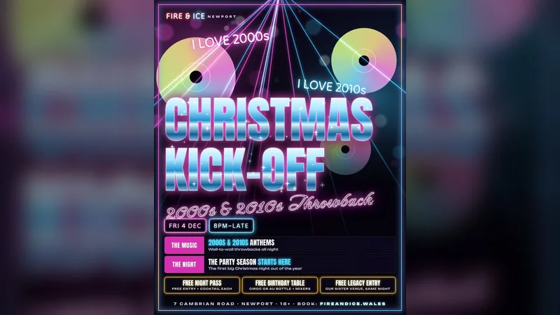 Christmas Kick-Off: 2000s & 2010s Throwback | Fire & Ice Newport