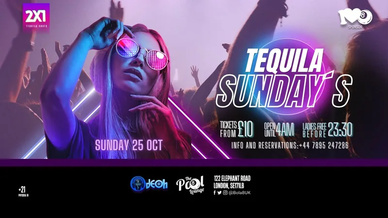 Tequila Sundays: Sunday Party at Bola 8 London
