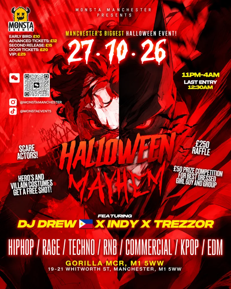 Monsta Manchester Presents: Halloween Mayhem @ Gorilla