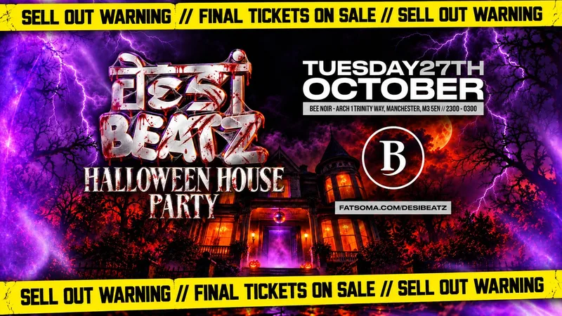 Manchester Punjabi Soc : HALLOWEEN HOUSE PARTY! | BEE NOIR MANCHESTER