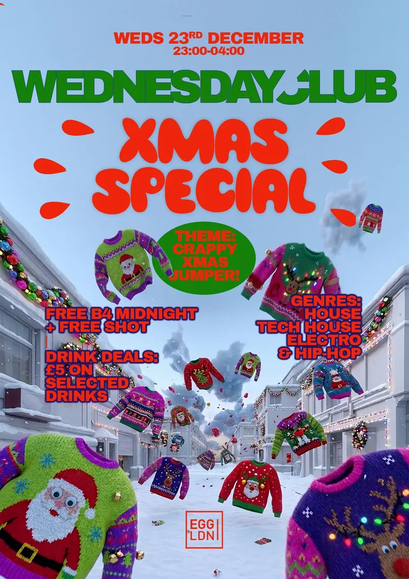Wednesday Club: Xmas Special (Crappy Xmas Jumper Theme) - Free Tickets