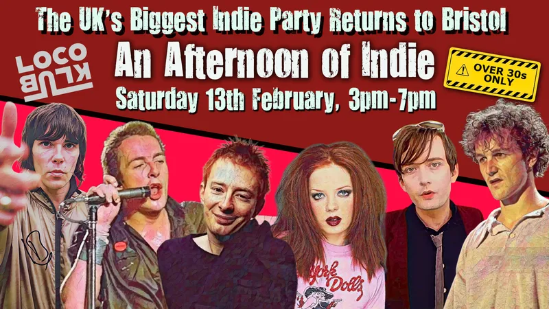 BRISTOL: An Afternoon of indie - Indie for the over 30s: 13 February, 3pm-7pm