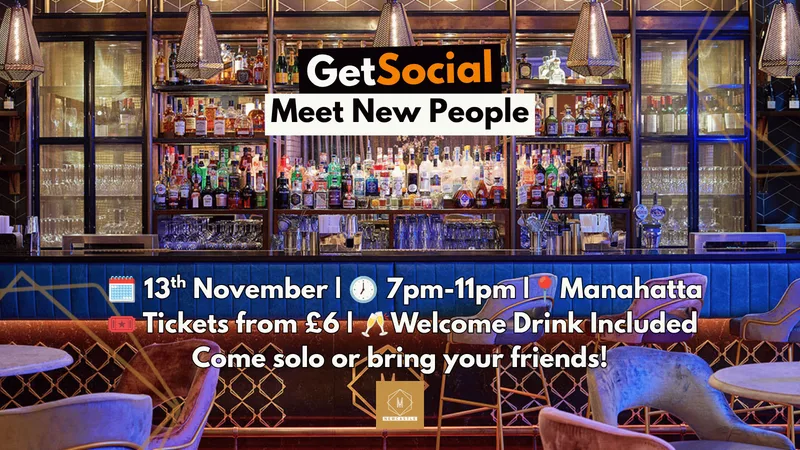 GetSocial Drinks | Meet New People & Make Friends (20s–40s) 🍹