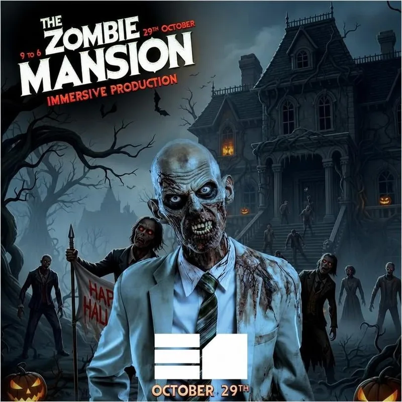 ZOMBIE MANSION The Immersive Halloween event 2000 pax FREE TICKETS