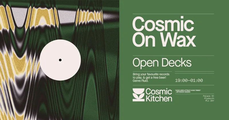 Cosmic Sessions: COSMIC ON WAX {open decks now VINYL or DIGITAL}