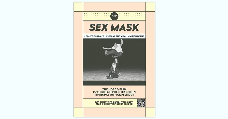 HH Presents: Sex Mask + Polite Bureaux + Humane The Moon + Minor Dents