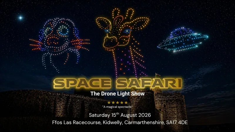 Space Safari Drone Light Show - Carmarthenshire