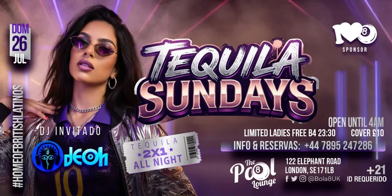 TEQUILA SUNDAYS: 2-FOR-1 TEQUILA ALL NIGHT 🍸🔥