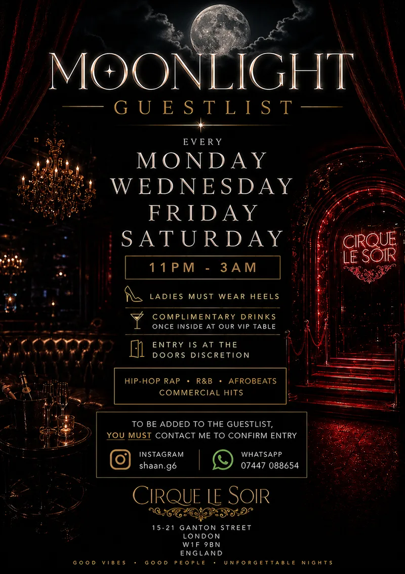 Cirque Le Soir | VIP Guestlist by Moonlight