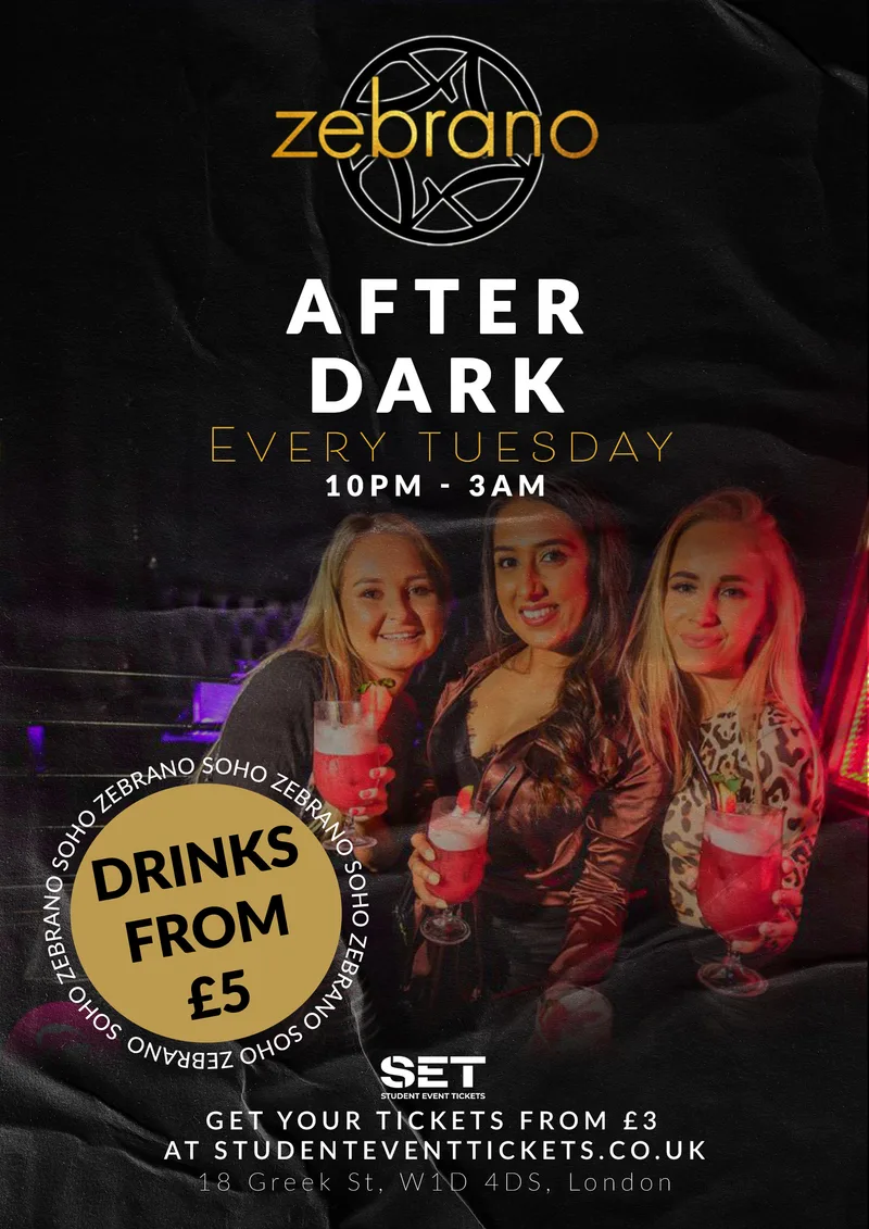 ZEBRANO AFTER DARK @ ZEBRANO SOHO TUESDAY 15TH SEPTEMBER
