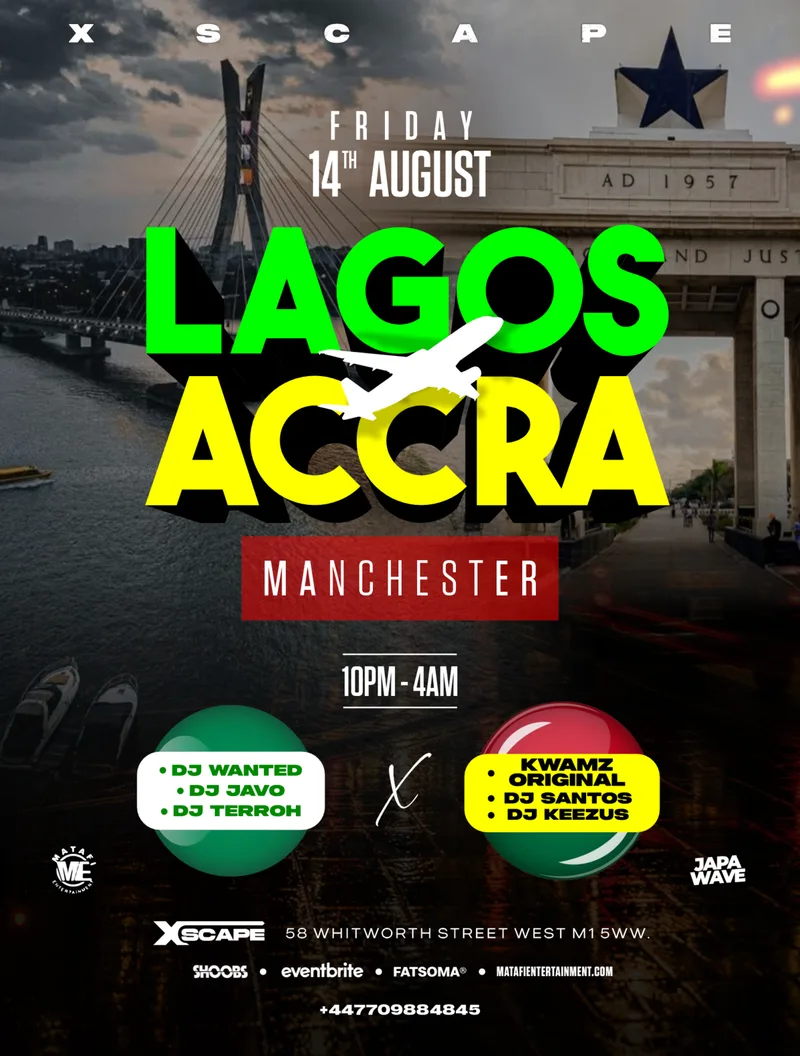 LAGOS TO ACCRA PARTY - Afrobeats/Amapiano/HipHop/DanceHall/RnB