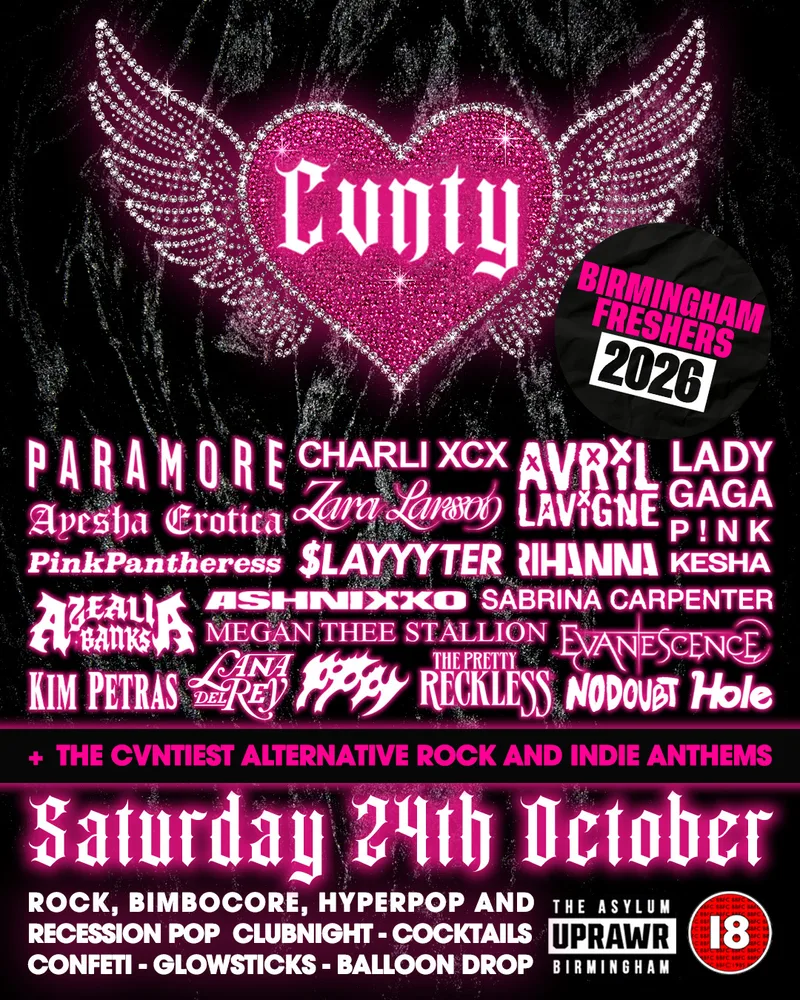 CVNTY 💅💄 Girly Pop, Rock, Bimbocore and Hyper Pop Clubnight 👠 Freshers 2026 🦋