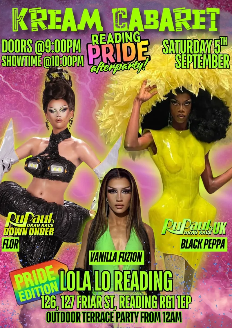 Reading Pride x Kream Cabaret AFTER PARTY!!! 🌈