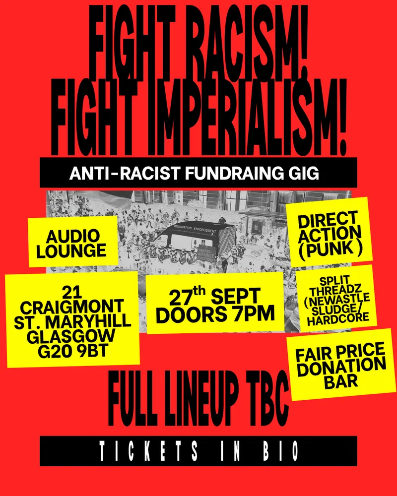 Fundraiser night: Glasgow Fight Racism! Fight Imperialism!