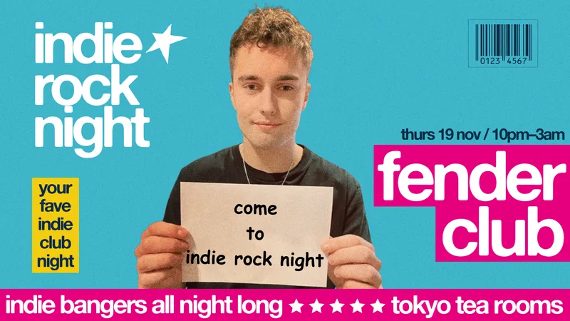 Indie Rock Night ∙ CLUB FENDER (sam fender special) *6 £3 TICKETS LEFT*