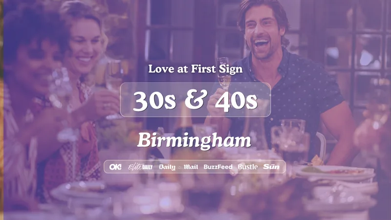 30s & 40s Singles Night at Slug and Lettuce Birmingham | Love at First Sign