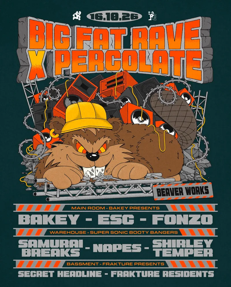 Big Fat Rave: Bakey, Samurai Breaks, Napes, ESC, Fonzo, Shirley Temper & More