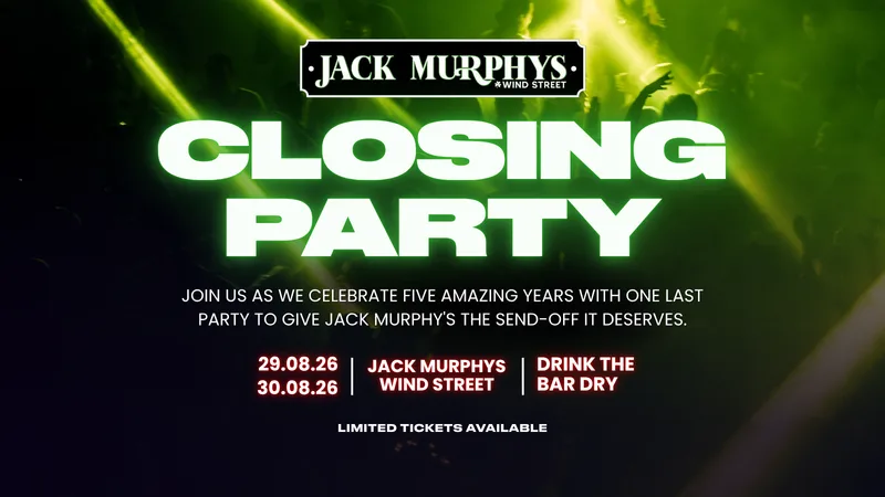JACK MURPHY | CLOSING PARTY | SUNDAY 30th AUG