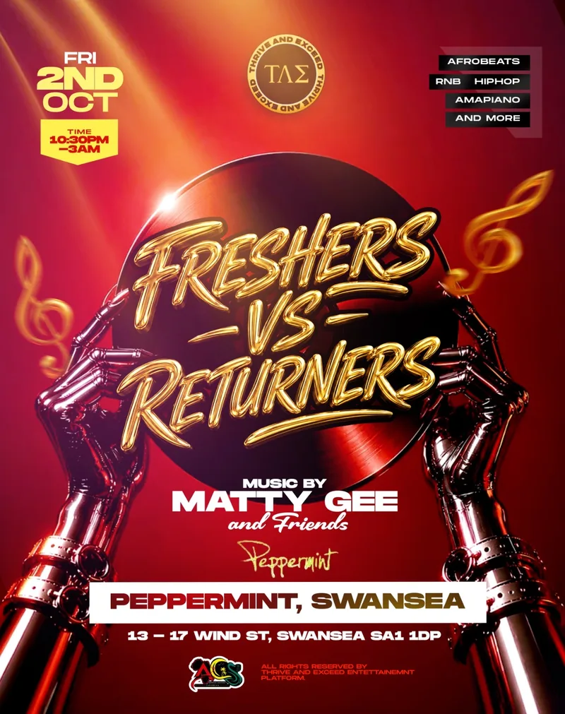 ΤΛΣ PRESENTS: FRESHERS V RETURNERS (Swansea)