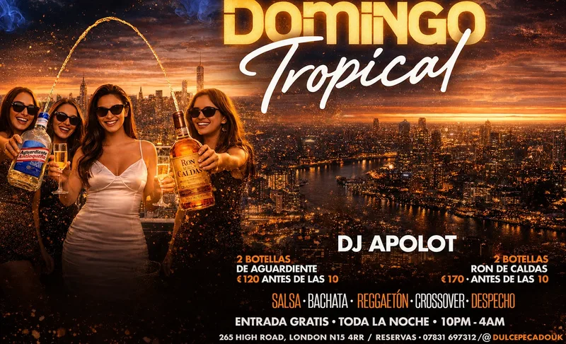 DOMINGO TROPICAL @DULCE PECADO NIGHTCLUB